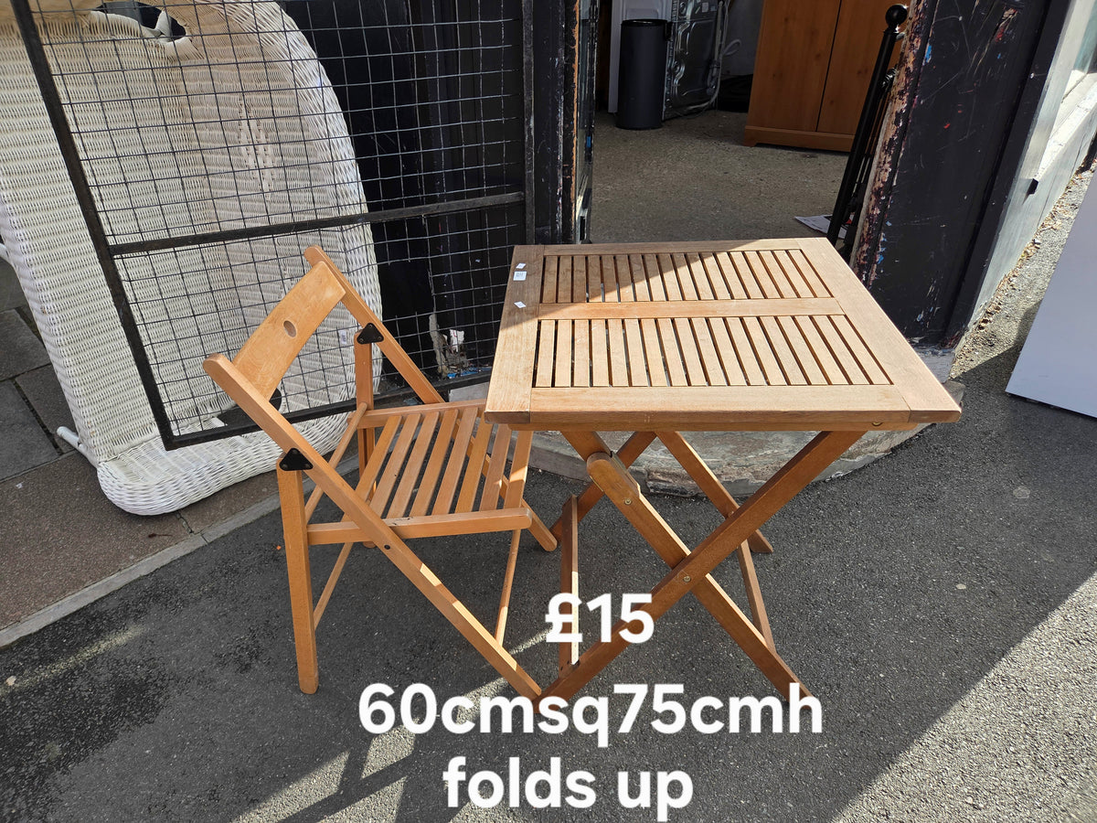 Fold up table and 1 chair Free Delivery in Leicester