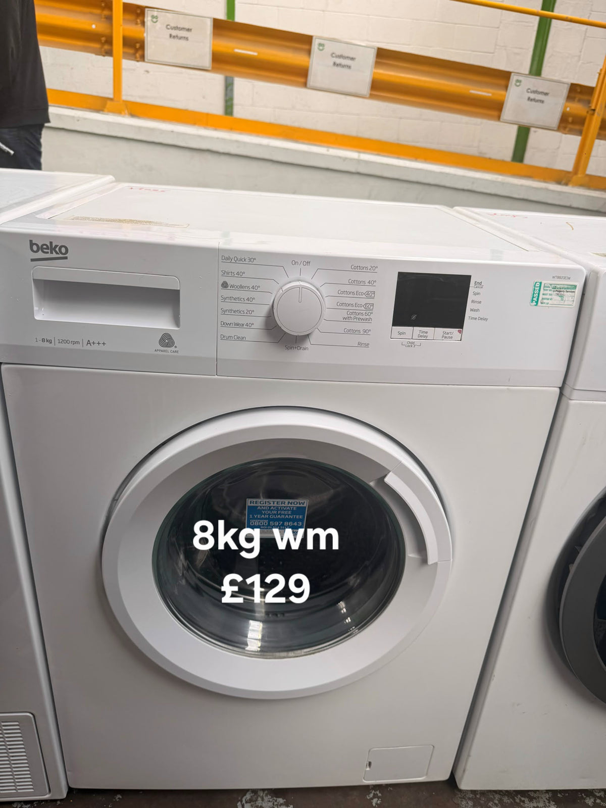 Beko 8kg washing machine Refurbished | 120 Day Warranty | Free Delivery