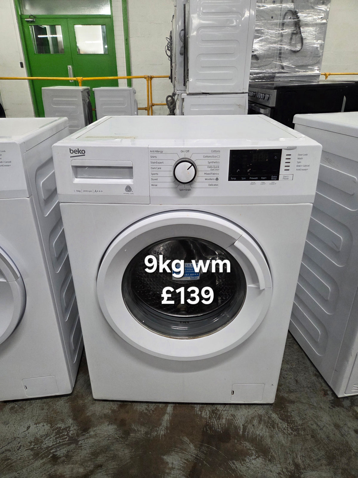 Beko WTB941R4W 9kg washing machine Refurbished | 120 Day Warranty | Free Delivery