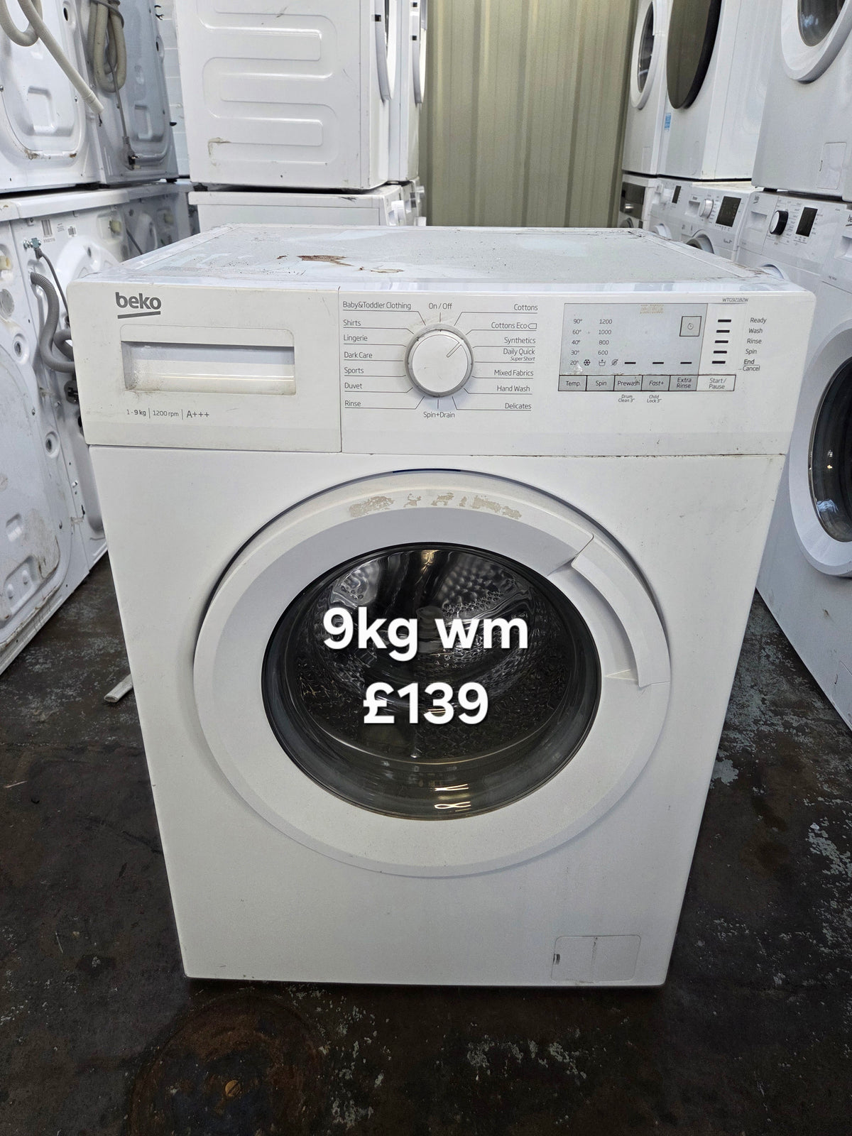 Beko WTG921B2W 9kg washing machine Refurbished | 120 Day Warranty | Free Delivery