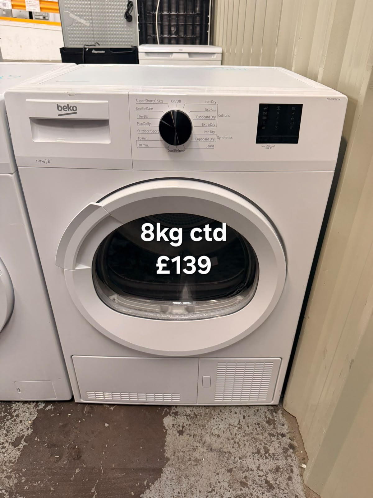 Beko 8kg condenser tumble dryer Refurbished | 120 Day Warranty | Free Delivery