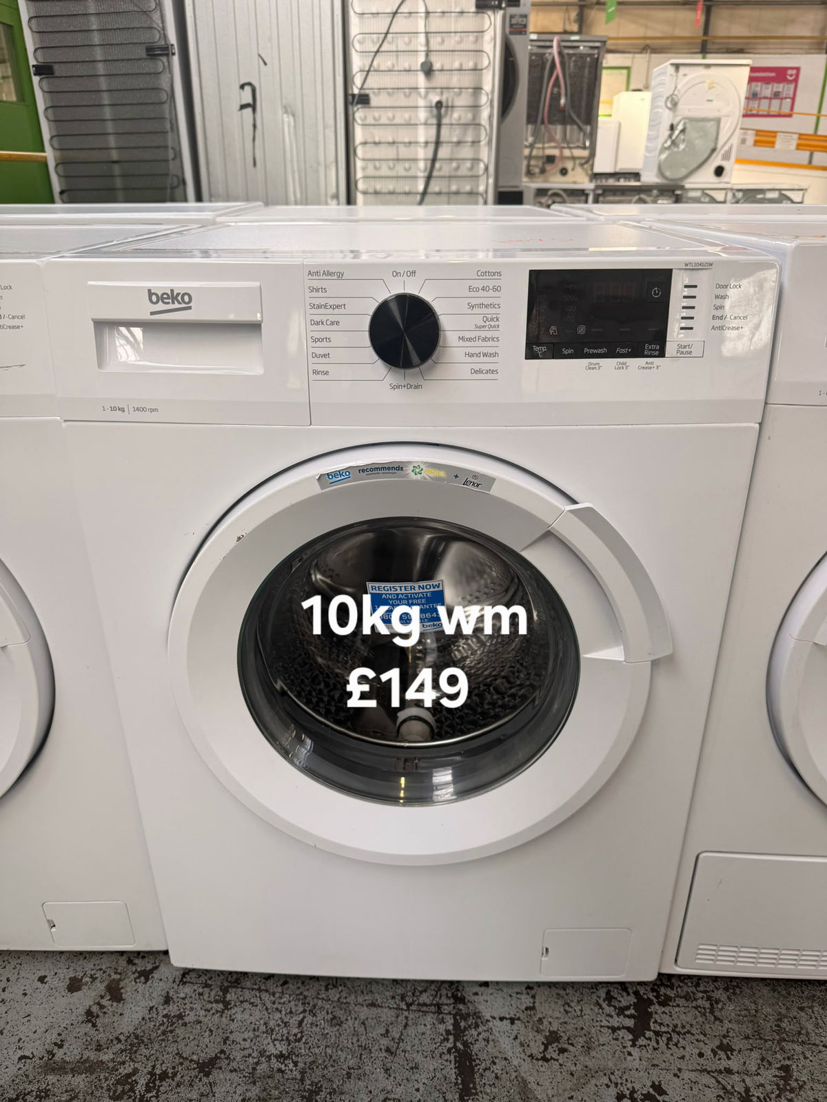 Beko 10kg washing machine Refurbished | 120 Day Warranty | Free Delivery