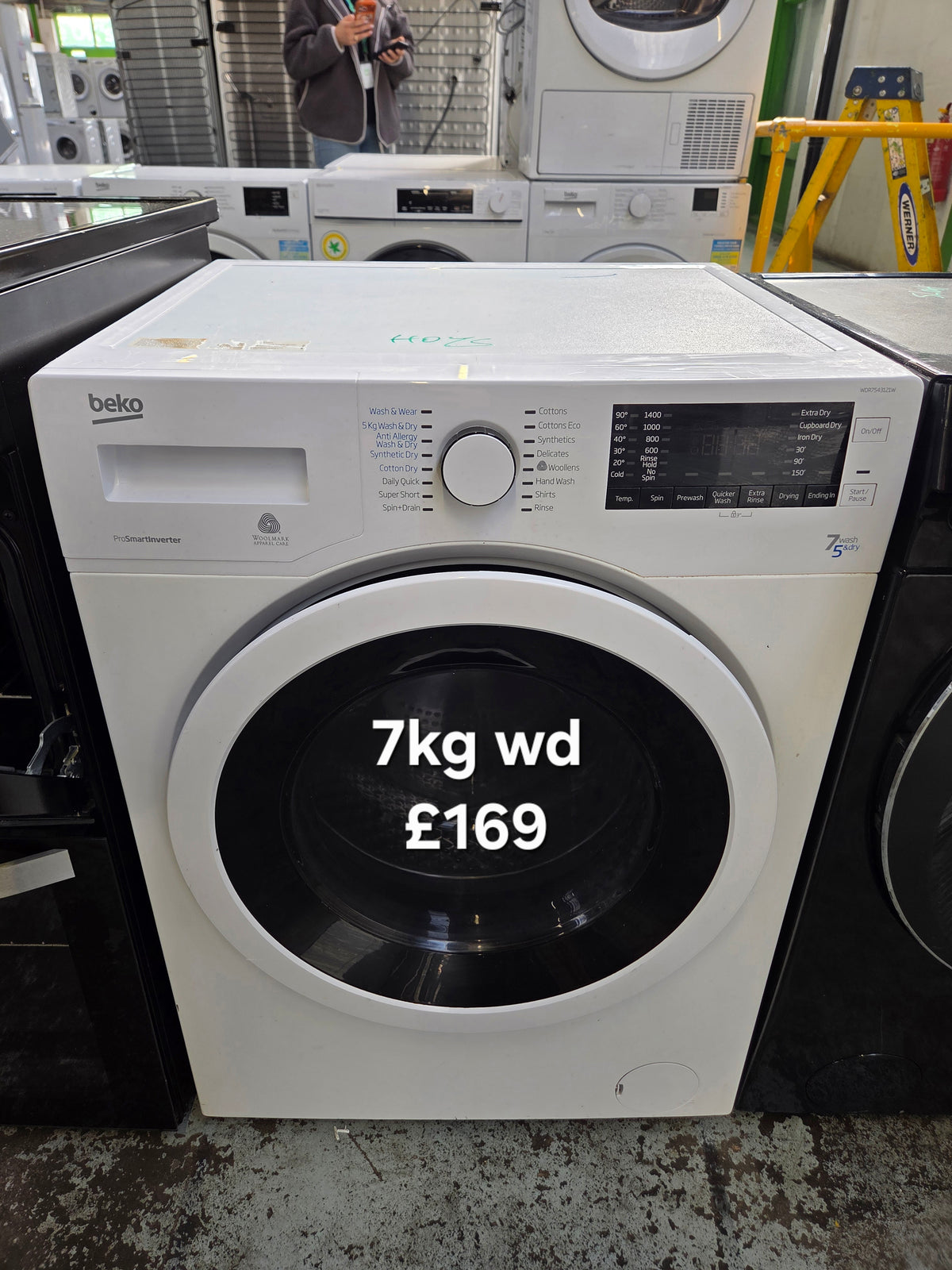 Beko WDR7543121W 7kg washer dryer Refurbished | 120 Day Warranty | Free Delivery