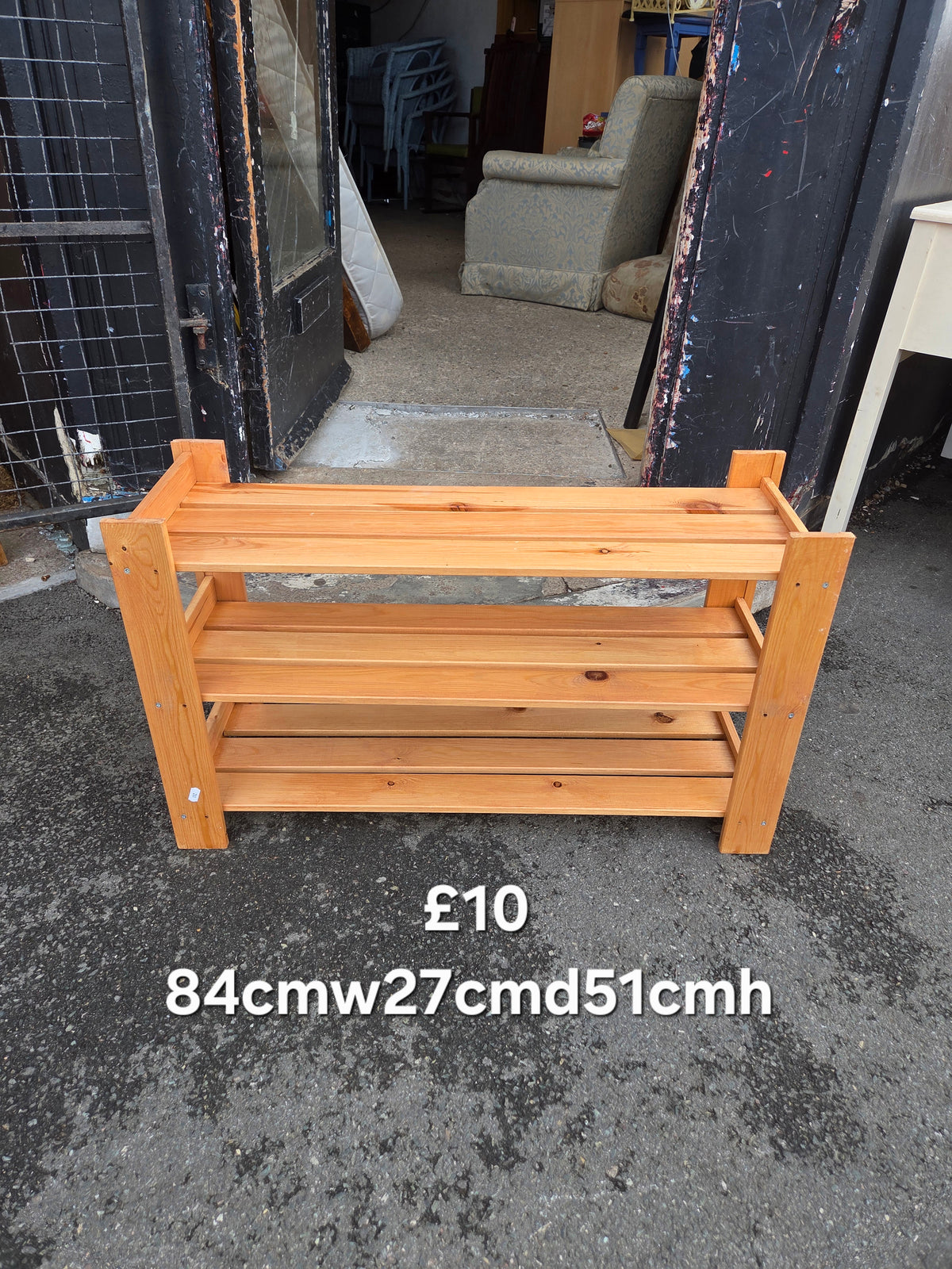 Pine shoe stand Free Delivery in Leicester