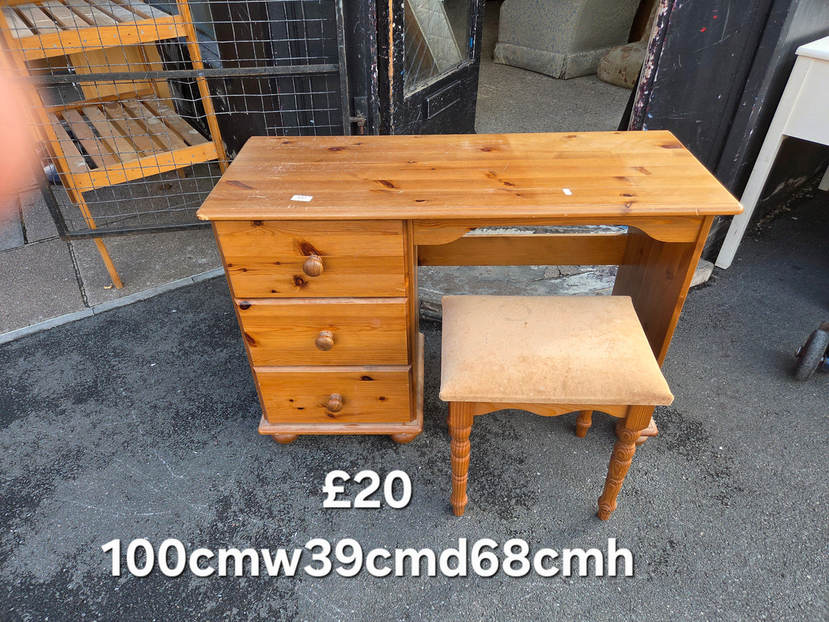 Pine dressing table stool Free Delivery in Leicester
