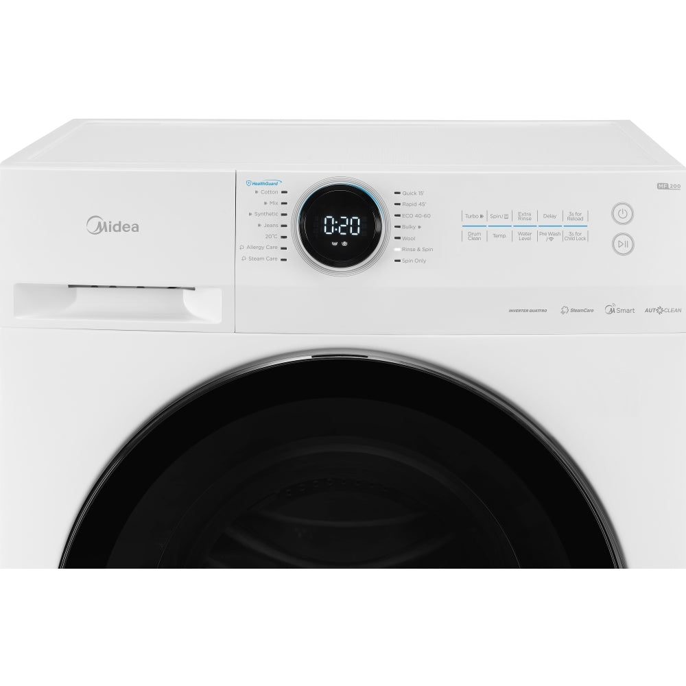 Midea MF20EW80WB
Washing Machine, 8kg, 1400 Spin, White, A Rated